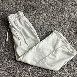 Grey SHEIN sweatpants, wide legged, drawstring, high waisted.
